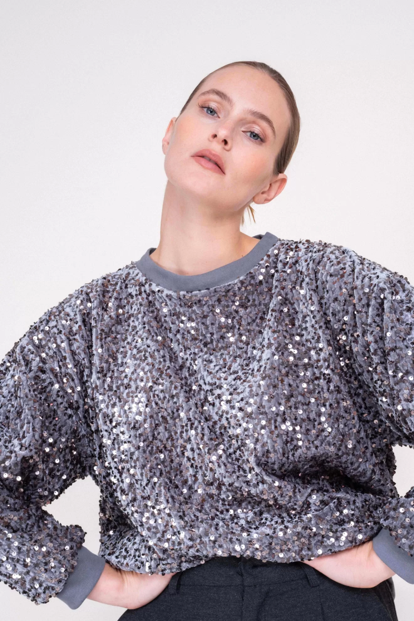 Store Orta Sweat Austin sequin gris